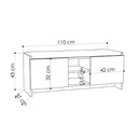 Panca scarpiera antracite 110x37x43