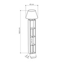 Lampada da terra 45x45x163,5 cm beige