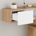 Ingresso rovere bianco con specchio 100x30x72.5