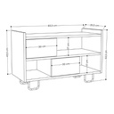Panca scarpiera bianca 83.5x35.5x53.5 cm