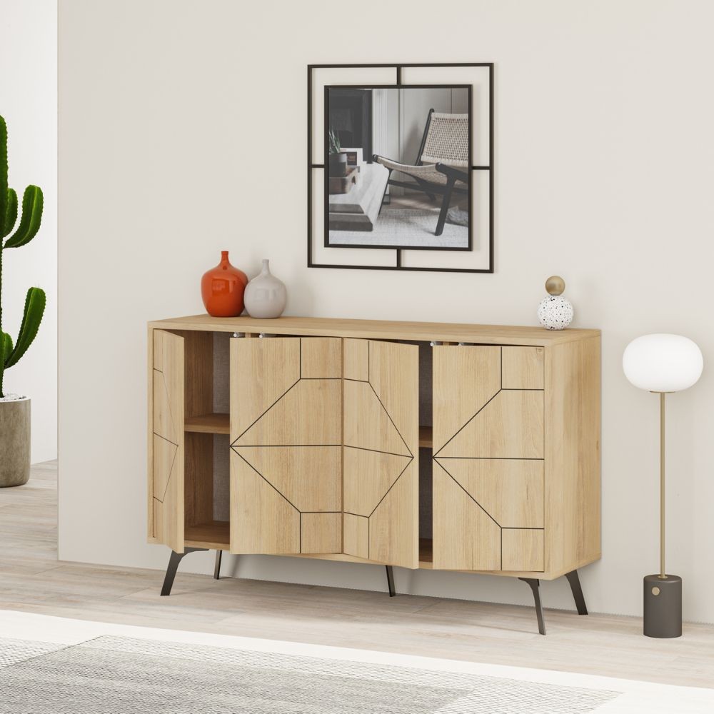 Madia rovere 123x35x77,4 cm