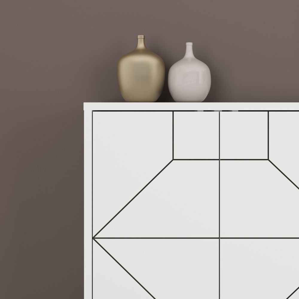 Madia bianca 183 x 35 x 77.4 cm