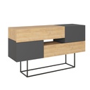Madia rovere e antracite 82x145x40 cm