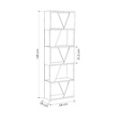 Libreria light 54x24x168 cm con 5 ripiani