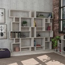 Libreria bifacciale bianca 96x25,5x168,5 cm