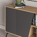 Madia 180 x 35.6 cm rovere e antracite