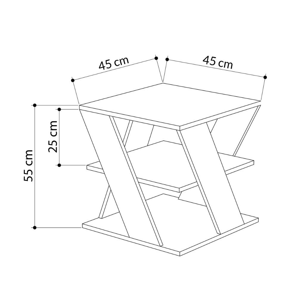 Tavolino da salotto 45x45