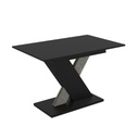 Tavolo allungabile nero 120x75x76 cm