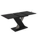 Tavolo allungabile nero 120x75x76 cm