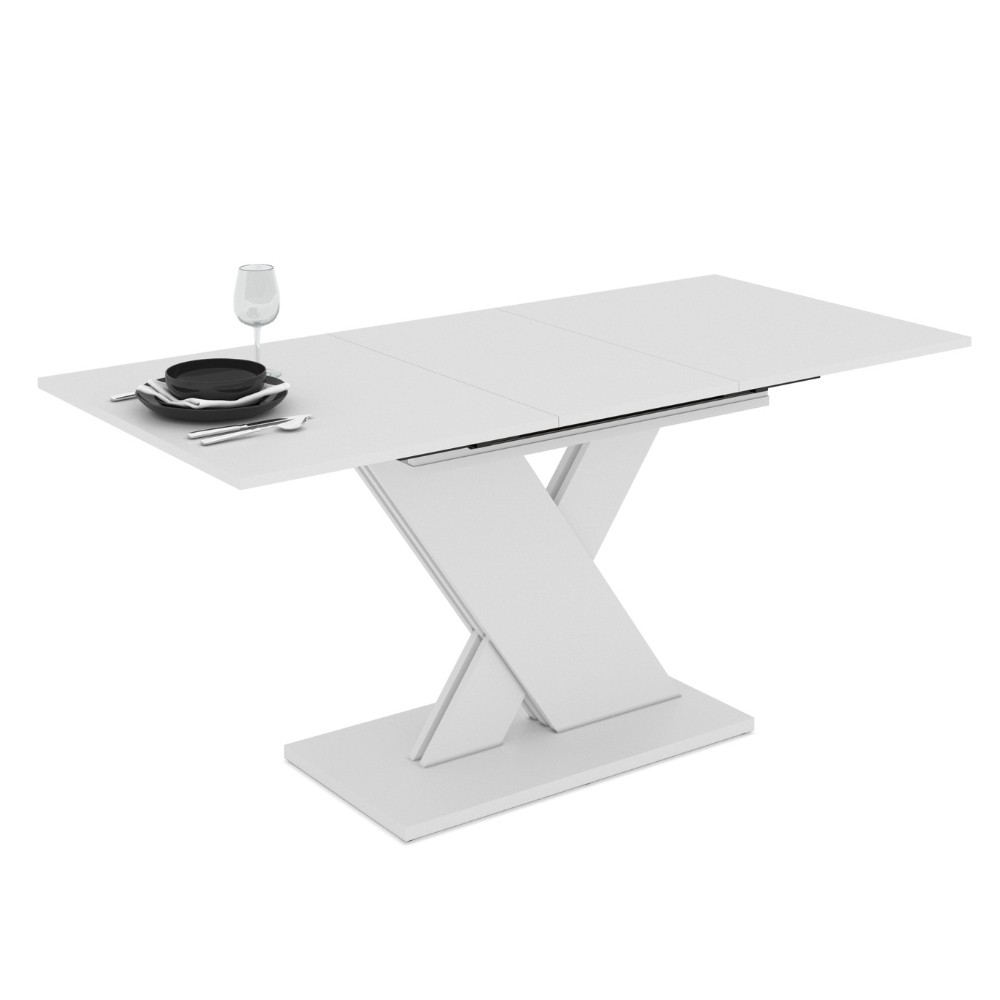 Tavolo allungabile bianco 120x75x76