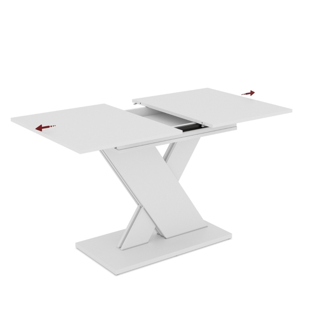 Tavolo allungabile bianco 120x75x76