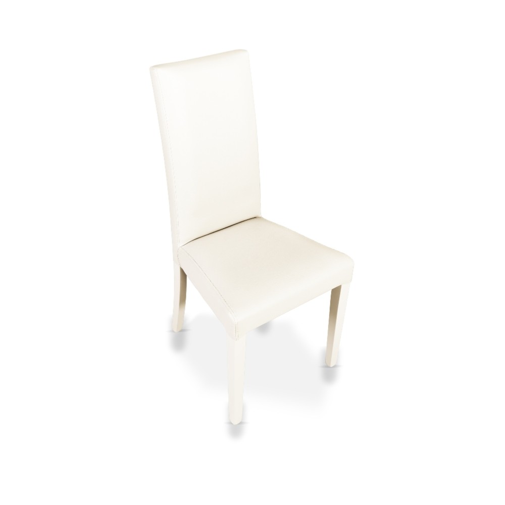 Sedia ecopelle panna 47x47x101 cm