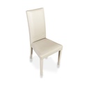 Sedia beige in ecopelle 47x47x101 cm