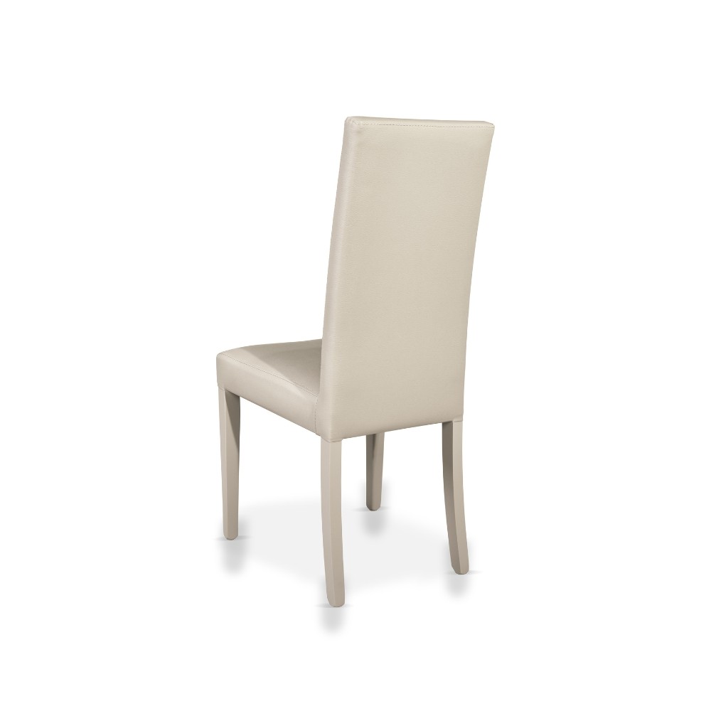 Sedia beige in ecopelle 47x47x101 cm