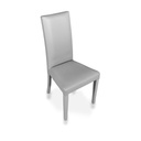 Sedia ecopelle grigia 47x47x101