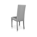 Sedia ecopelle grigia 47x47x101