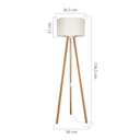Lampada da terra 36x136,5 cm tessuto nero