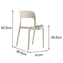 Sedia polipropilene 41x56,5x82,5 cm grigio scuro