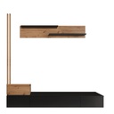 Parete attrezzata 250x42x200 cm rovere e nero