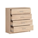 Cassettiera rovere 90x45x93.5 cm