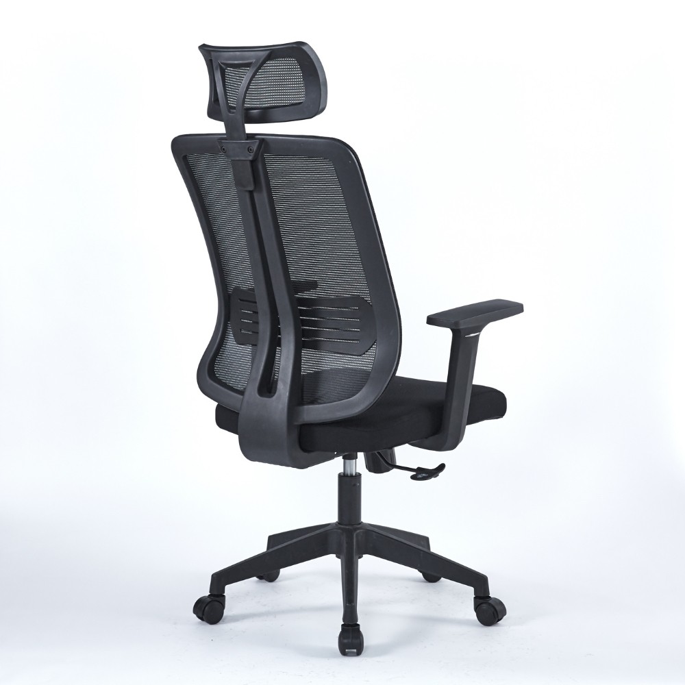 Poltrona ufficio in mesh nero 66x61x117 cm