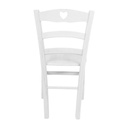 Sedia decoro bianco ghiaccio 43x45x88
