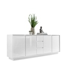 Madia bianca lucida 210x79x43 cm