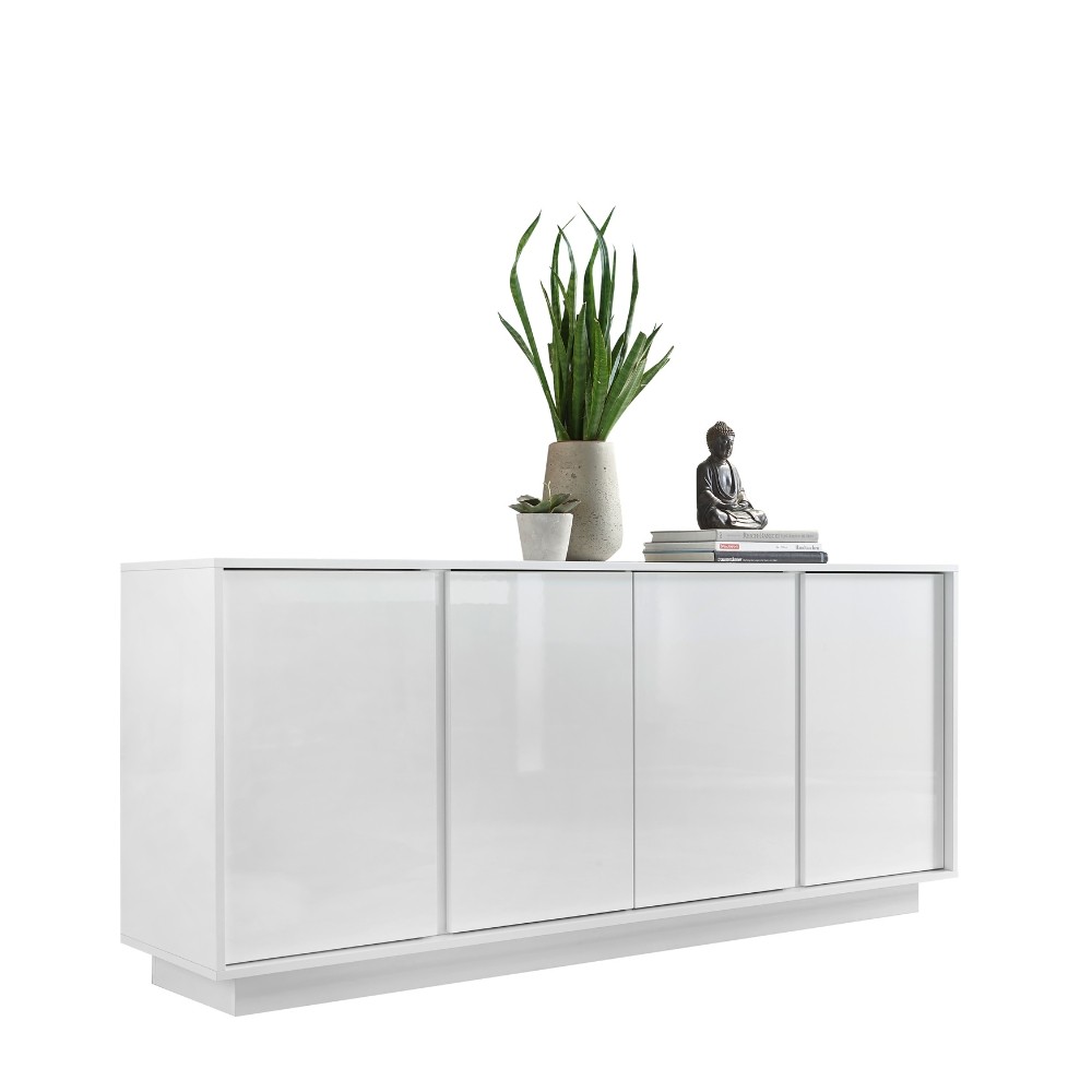 Madia bianca lucida 180x79x43 cm