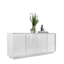 Madia bianca lucida 180x79x43 cm