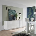 Madia bianca lucida 180x79x43 cm