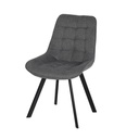 Sedia imbottita grigia 87x52x42 cm