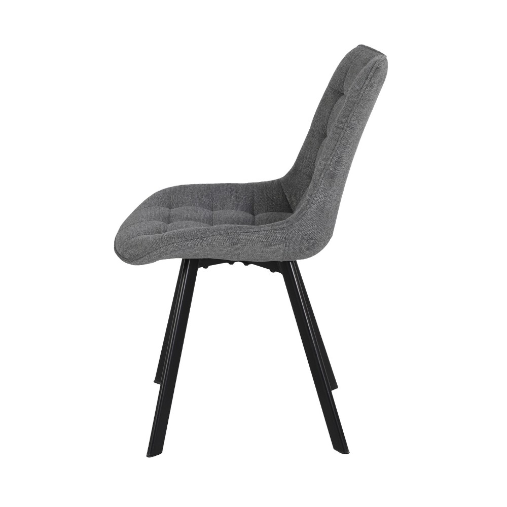 Sedia imbottita grigia 87x52x42 cm