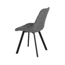 Sedia imbottita grigia 87x52x42 cm
