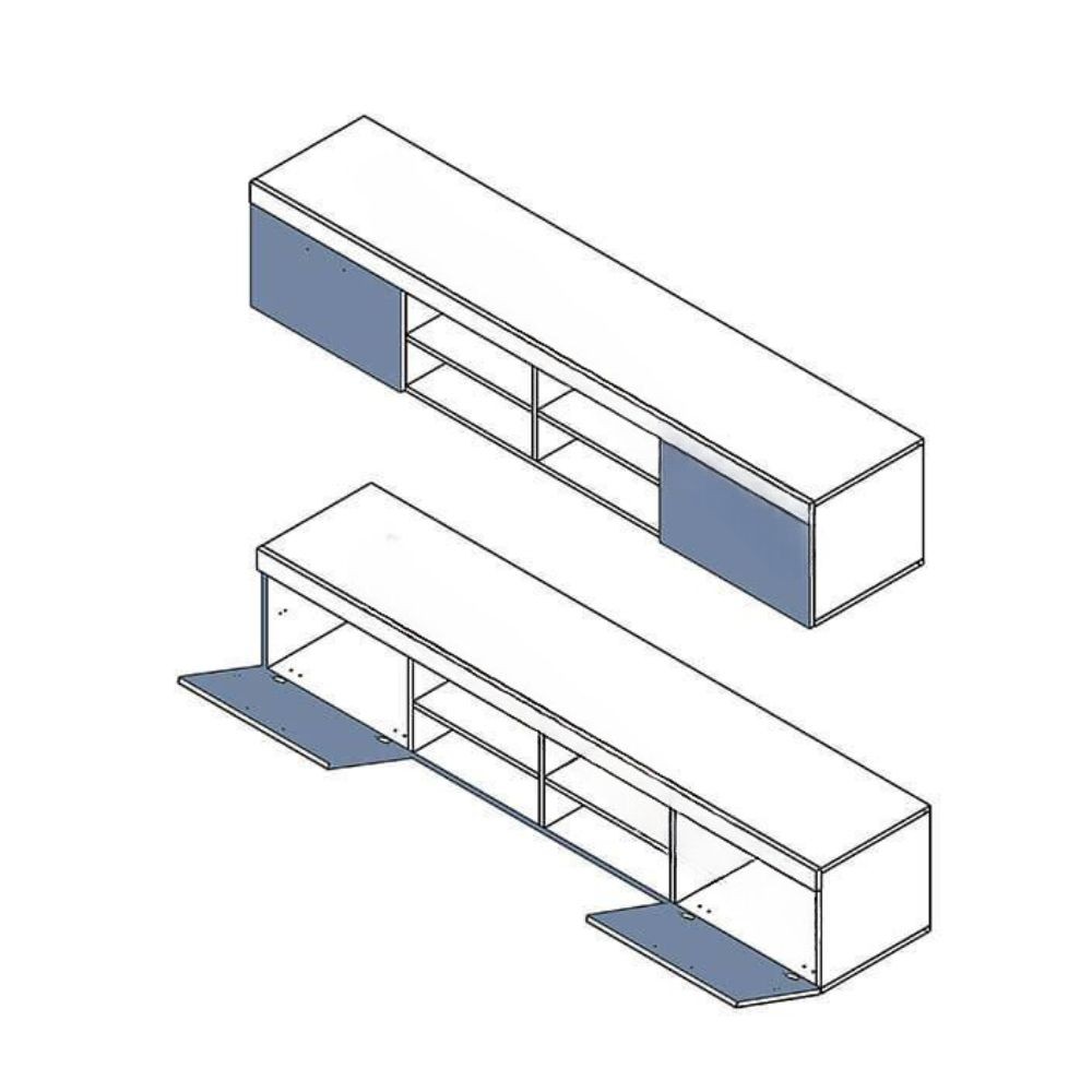 Parete attrezzata 300x40x190