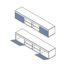 Parete attrezzata 300x40x190