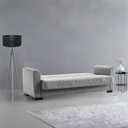 Divano letto 3 posti 210x78x78 cm grigio