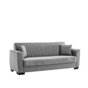 Divano letto 3 posti 210x78x78 cm grigio