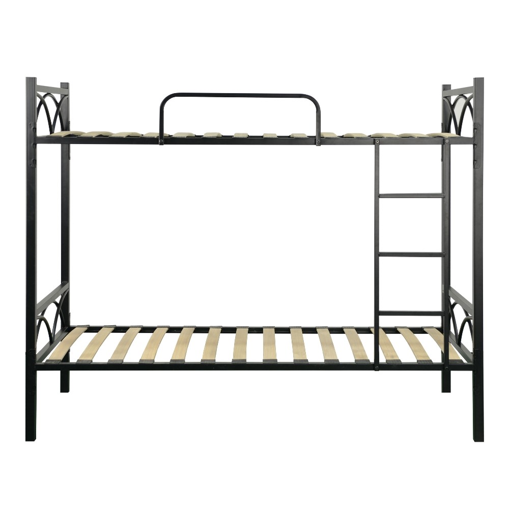 Letto a castello in metallo nero 194x80x160