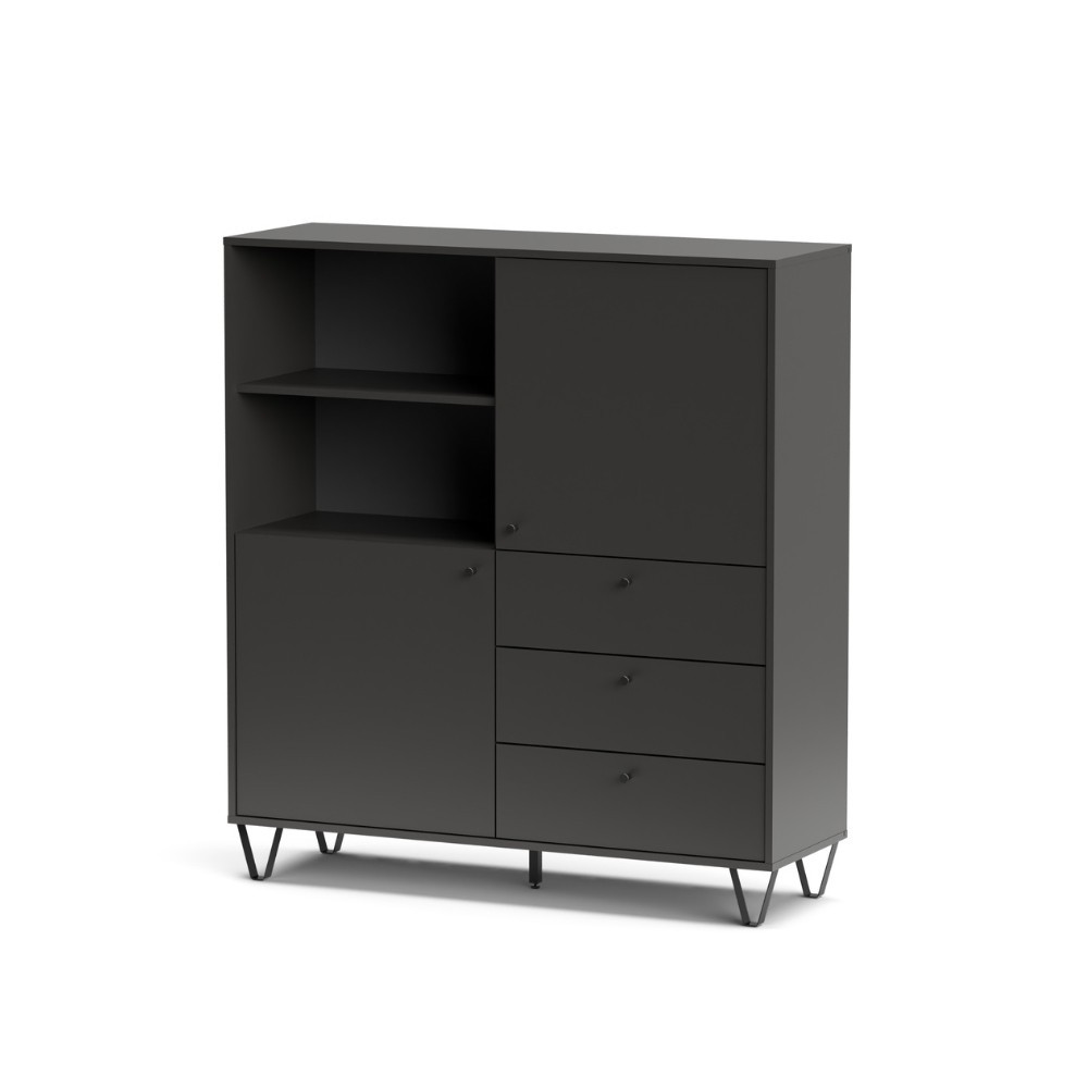 Credenza antracite 123.6x40x135.2 cm