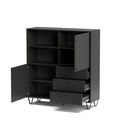 Credenza antracite 123.6x40x135.2 cm