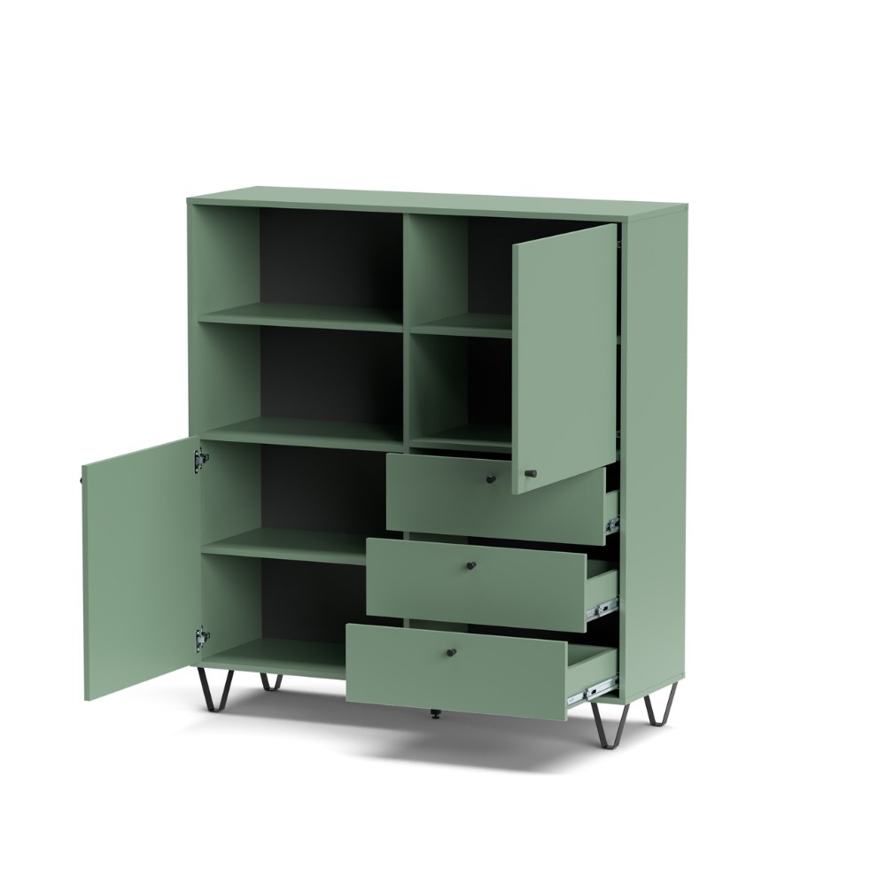 Credenza verde 123.6x40x135.2 cm