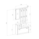 Mobile ingresso noce 100x25,5x190 cm