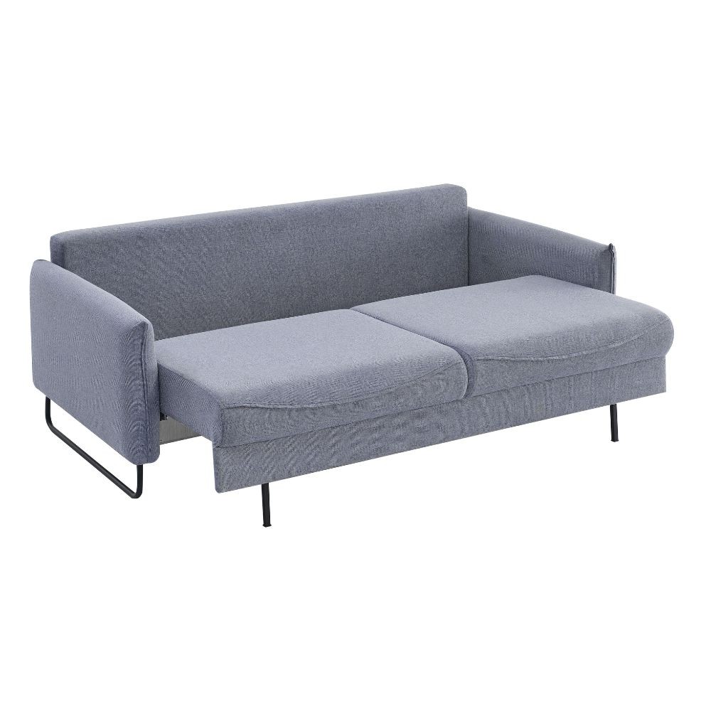 Divano letto grigio chiaro 214x108x96
