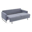 Divano letto grigio chiaro 214x108x96