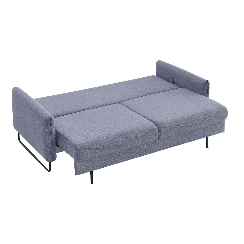 Divano letto grigio chiaro 214x108x96