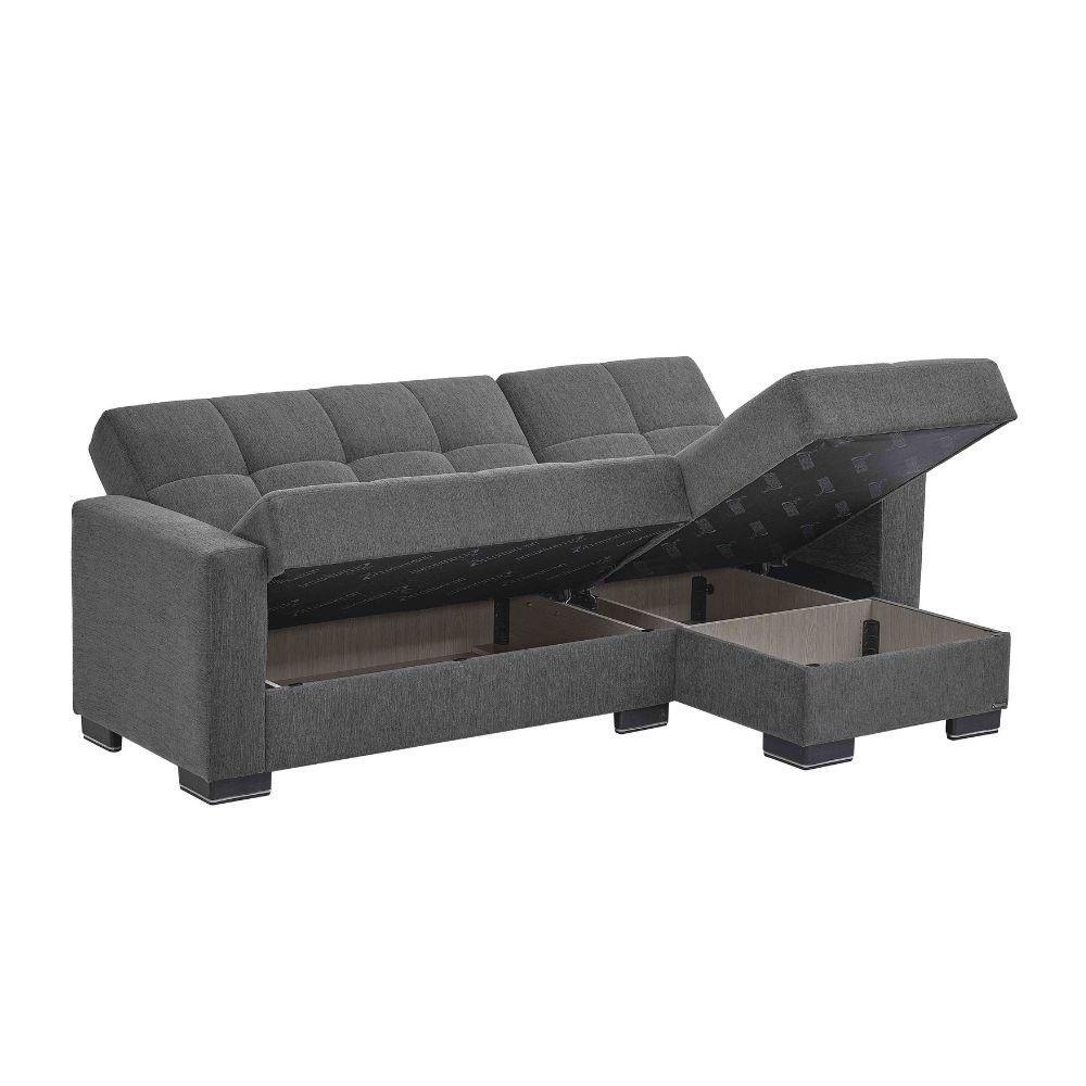 Divano letto con penisola 240x107x99 cm