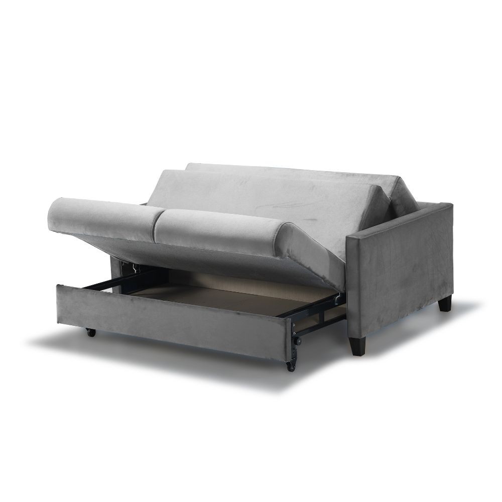 Divano letto grigio 164x111x90 cm
