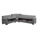 Divano angolare grigio 312x253x79 cm