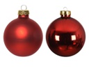 Set di 6 palline di Natale rosse 8 cm