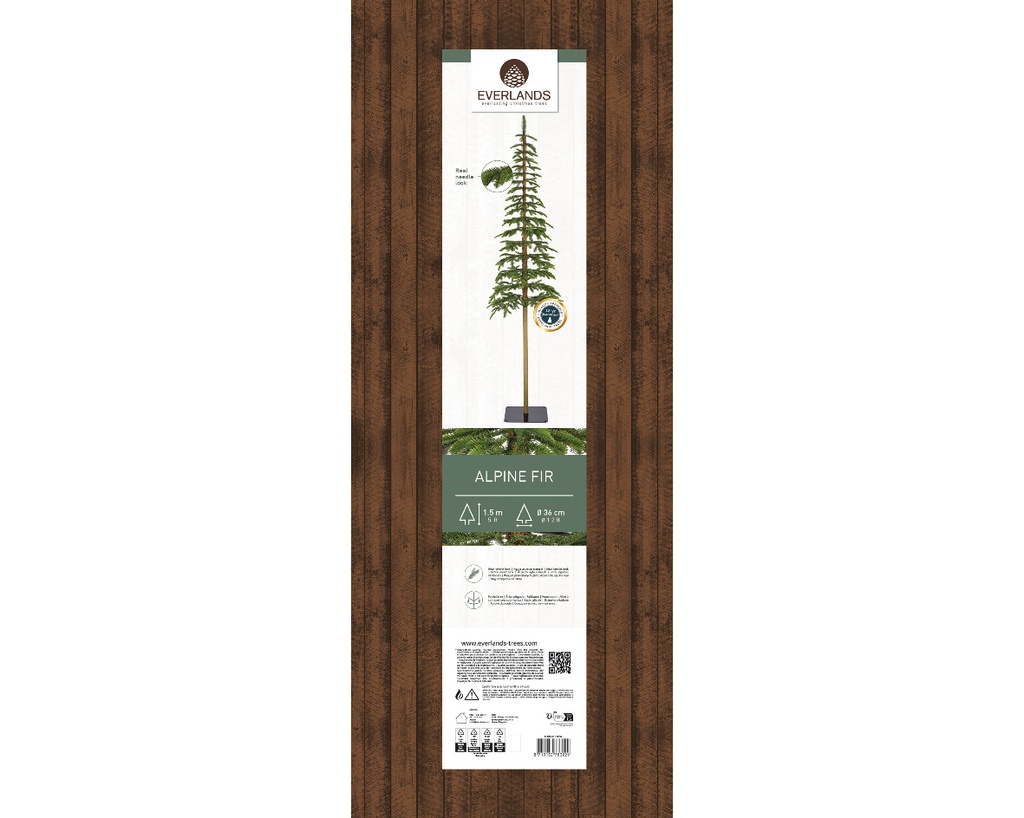 Albero di Natale 150 cm x 36 cm verde